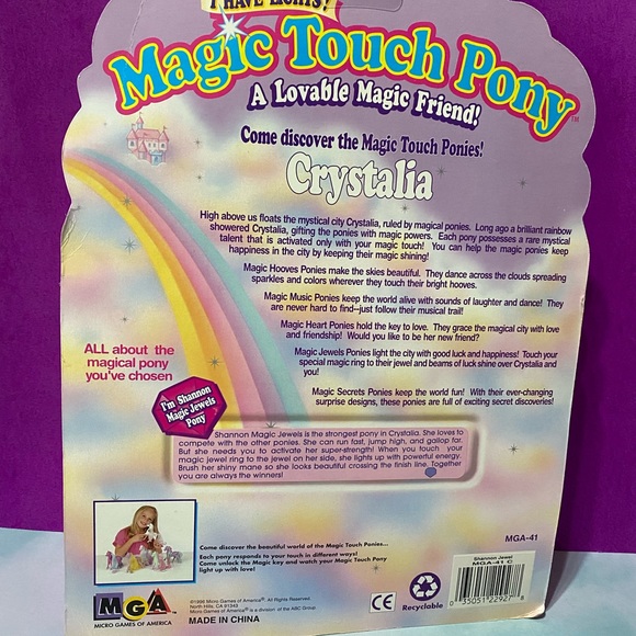 MAGIC TOUCH PONY VINTAGE 90s MAGIC JEWELS PONY SHANNON JEWELS LIGHT UP & BLINK - Picture 16 of 16